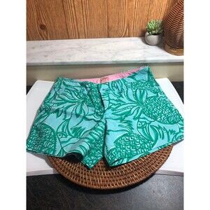 Lilly Pulitzer Shorts Green /Blue/White Tropical Print size 0